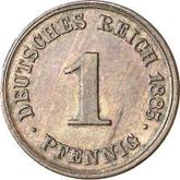 Obverse 1 Pfennig 1885 J