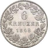 Reverse 6 Kreuzer 1848
