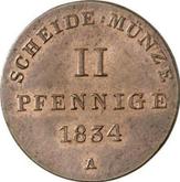 Reverse 2 Pfennig 1834 A
