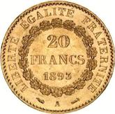 Reverse 20 Francs 1893 A