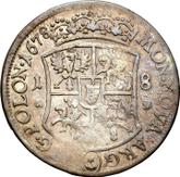 Reverse Ort (18 Groszy) 1678 SB Curved shield