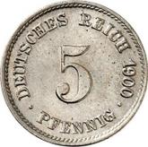 Obverse 5 Pfennig 1900 G