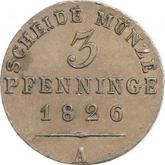 Reverse 3 Pfennig 1826 A