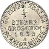Reverse 1/2 Silber Groschen 1836 A