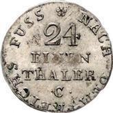 Reverse 1/24 Thaler 1814 C