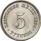 Obverse 5 Pfennig 1893 F