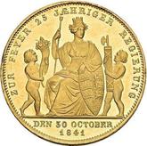 Reverse 4 Ducat 1841 25 Years of the King's Reign