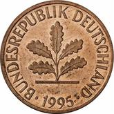 Reverse 1 Pfennig 1995 D