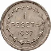 Reverse 1 Peseta 1937 Euskadi