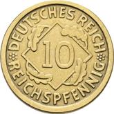 Obverse 10 Reichspfennig 1925 J