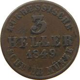 Reverse 3 Heller 1849