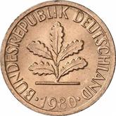 Reverse 1 Pfennig 1980 F