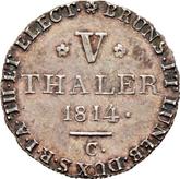 Reverse 5 Thaler 1814 C