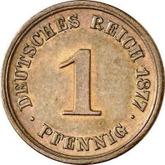 Obverse 1 Pfennig 1877 B