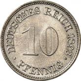 Obverse 10 Pfennig 1893 F