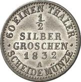 Reverse 1/2 Silber Groschen 1832 A