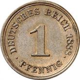 Obverse 1 Pfennig 1888 G
