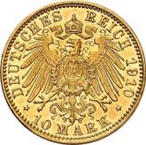 Reverse 10 Mark 1910 D Bayern