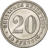 Obverse 20 Pfennig 1888 D