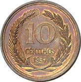 Reverse 10 Céntimos 1937 Pattern