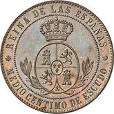 Reverse 1/2 Céntimo de escudo 1866