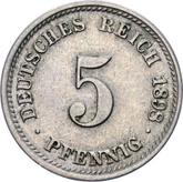 Obverse 5 Pfennig 1898 D