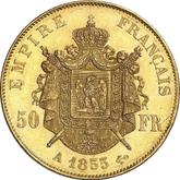 Reverse 50 Francs 1855 A