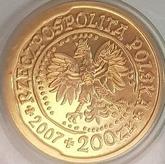 Obverse 200 Zlotych 2007 MW NR White-tailed eagle