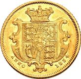 Reverse Half Sovereign 1834 Small size (18 mm)