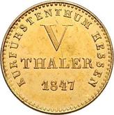 Reverse 5 Thaler 1847