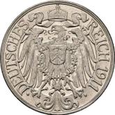 Reverse 25 Pfennig 1911 J