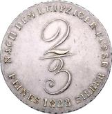 Reverse 2/3 Thaler 1833 A Silver Mines of Clausthal