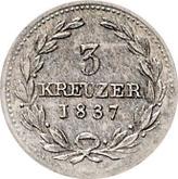 Reverse 3 Kreuzer 1837