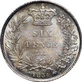 Reverse Sixpence 1834