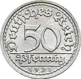 Obverse 50 Pfennig 1921 F