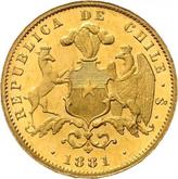 Reverse 10 Pesos 1881 So