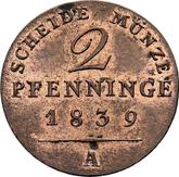 Reverse 2 Pfennig 1839 A