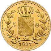 Reverse 5 Gulden 1827 D