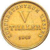 Reverse 5 Thaler 1842
