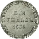 Reverse Thaler 1839
