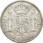Reverse 10 Reales 1863