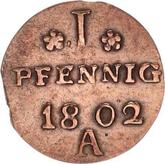 Reverse 1 Pfennig 1802 A