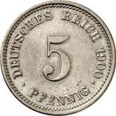 Obverse 5 Pfennig 1900 D