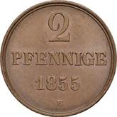 Reverse 2 Pfennig 1855 B