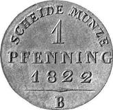 Reverse 1 Pfennig 1822 B