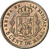 Reverse 5 Céntimos de real 1855