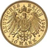 Reverse 10 Mark 1901 A Prussia