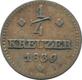 Reverse 1/4 Kreuzer 1830