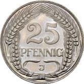 Obverse 25 Pfennig 1910 J
