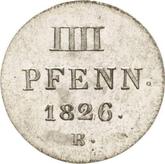 Reverse 4 Pfennig 1826 B